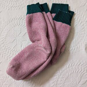 Set of 3 Wool and Acrylic Blend Thick Crew Socks